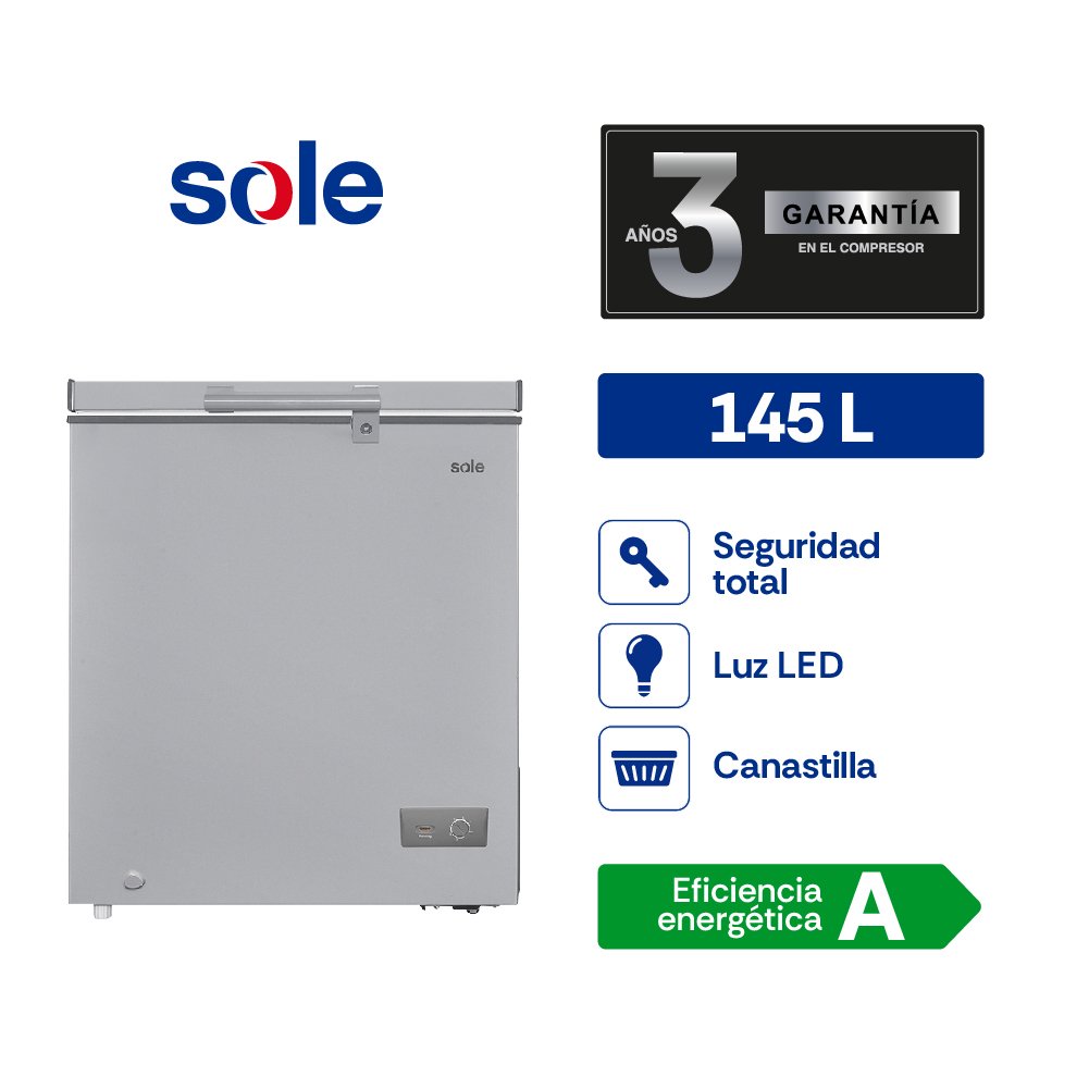 CONGELADORA HORIZONTAL SOLE 145 L FROST 