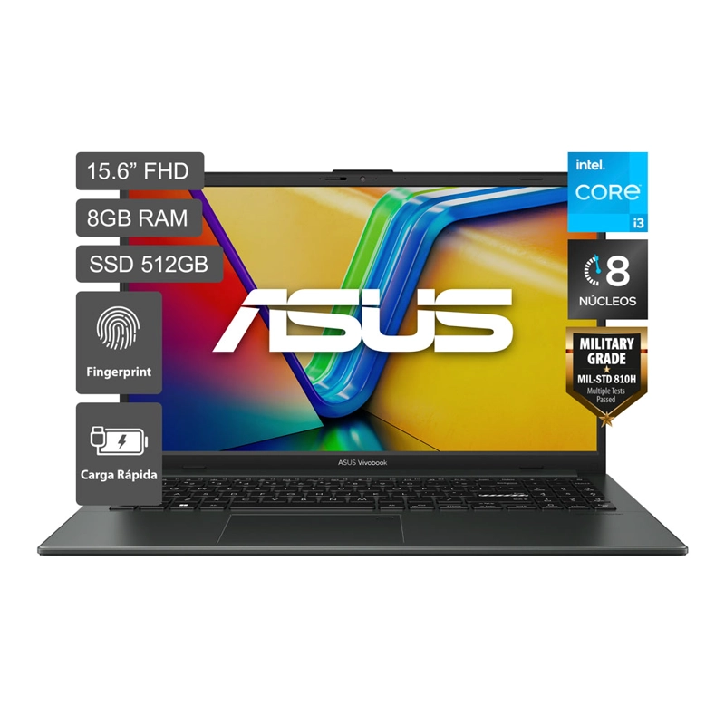 LAPTOP ASUS VIVOBOOK GO FHD INTEL CORE I3 ( 8GB RAM 512GB SSD ) 15.6