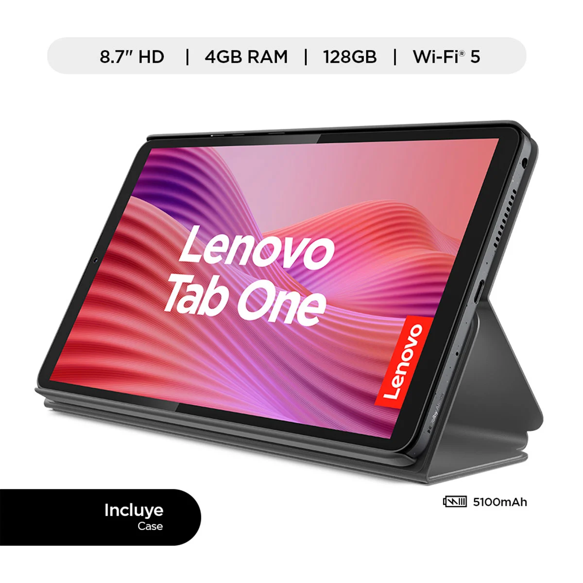 TABLET LENOVO TAB ONE 8.7â€ 128GB + FOLIO CASE