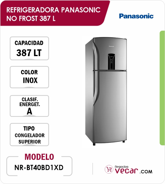REFRIGERADORA PANASONIC NO FROST NRBT40BD1XD 387 L