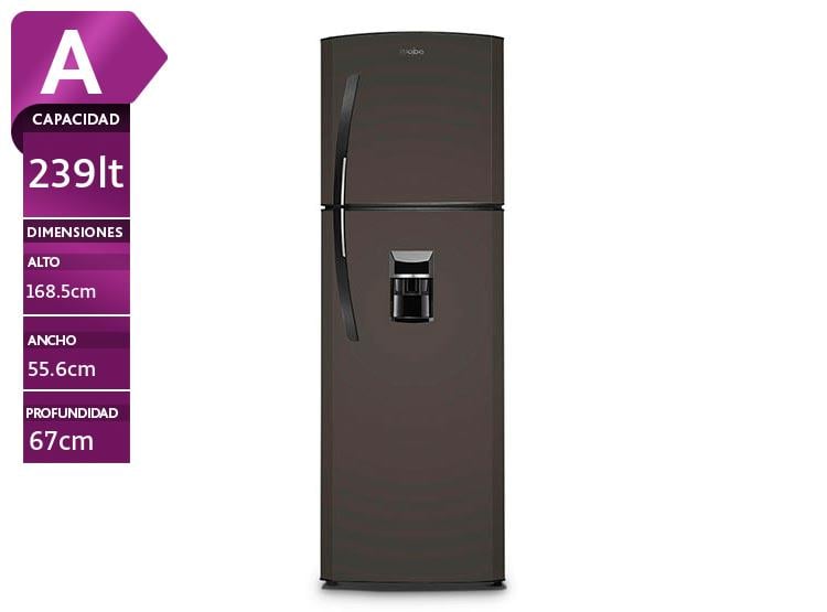 REFRIGERADORA MABE TOP FREEZER NO FROST  239L GRAFITO